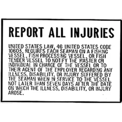 Fishing Boat Injury Plaque