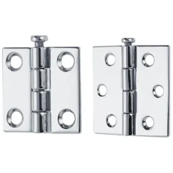 Chrome Removable Pin Butt Hinges
