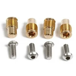 4 Inserts Brass Watertight M8 + Screw
