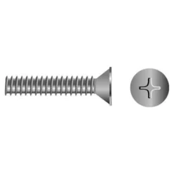 Phillips Flat Head Screw M/S 10 Units